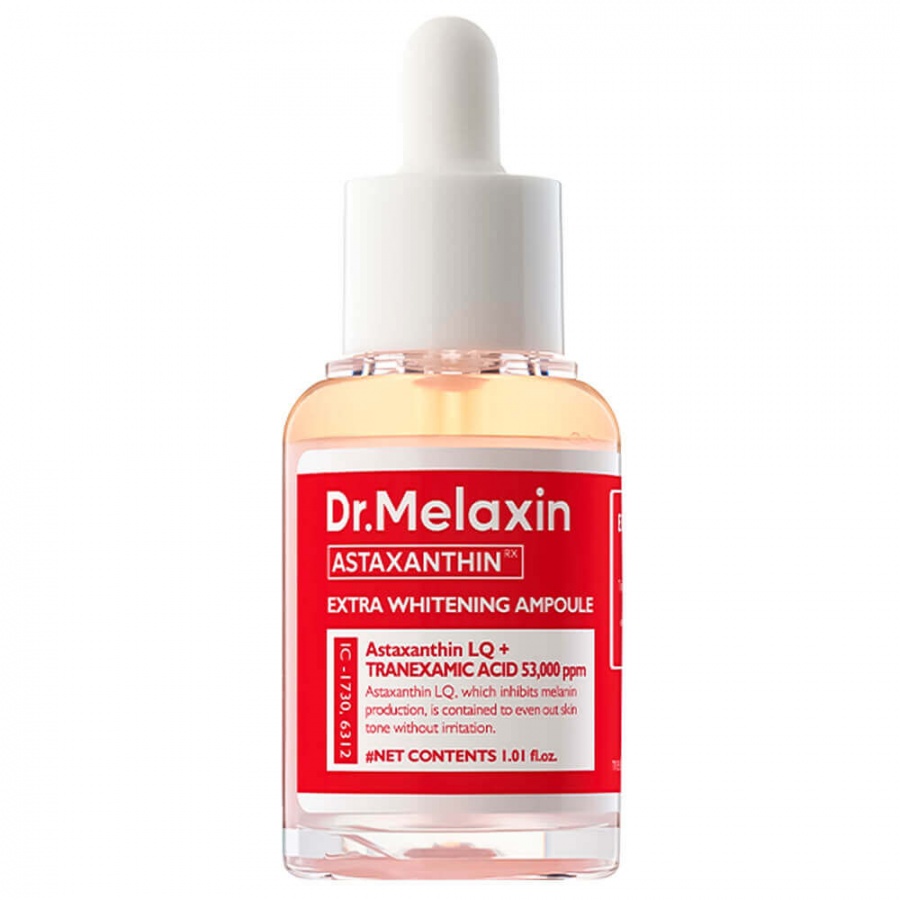 Сыворотка для лица против морщин и пигментации с астаксантином, Astaxanthin Extra Whitening Ampoule, Dr. MELAXIN, 30 мл
