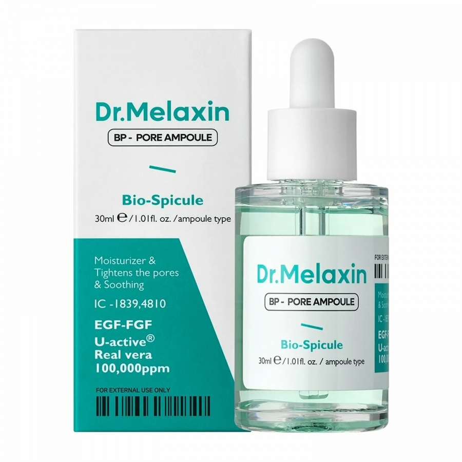 Сыворотка для лица с биоспикулами для ухода за порами, BP Pore Ampoule, Dr. MELAXIN, 30 мл