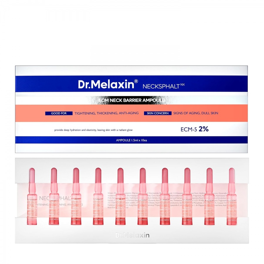 Набор сывороток для области шеи, Nexcksphalt Neck ECM Barrier Ampoule, Dr. MELAXIN, 1.5 мл*10 шт.