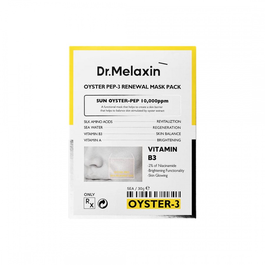 Маска тканевая для лица Oyster Pep3 Renewal Mask Pack, Dr. MELAXIN, 30 г