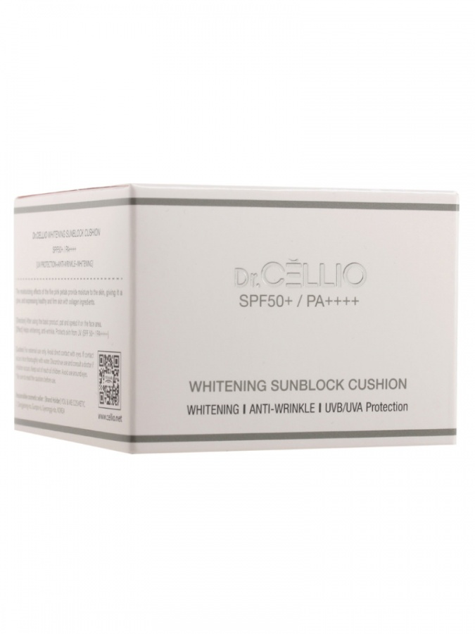 Кушон для лица солнцезащитный осветляющий, WHITENING SUN BLOCK CUSHION 13 LIGHT BEIGE, DR.CELLIO, 14 г