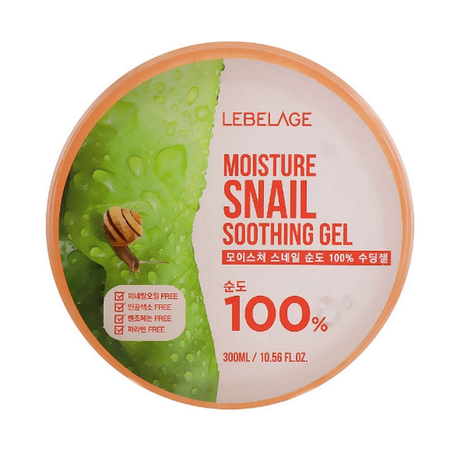 Гель для лица и тела универсальный с муцином улитки, MOISTURE SNAIL  SOOTHING GEL, LEBELAGE, 300 мл
