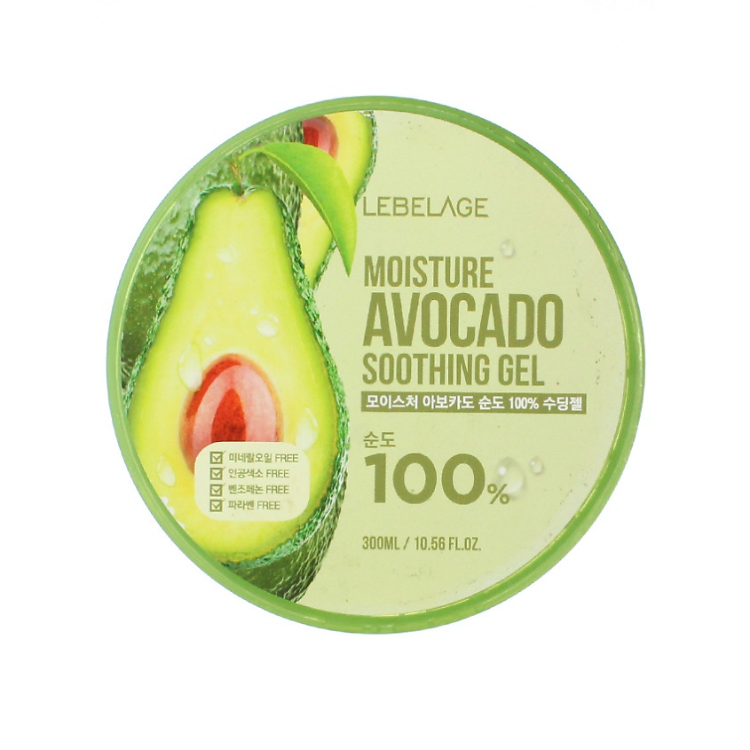 Гель для лица и тела универсальный с экстрактом авокадо, MOISTURE AVOCADO SOOTHING GEL, LEBELAGE, 300 мл
