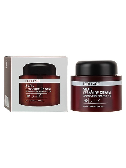 Крем для лица с керамидами и улиточным муцином, SNAIL CERAMIDE CREAM, LEBELAGE, 100 мл