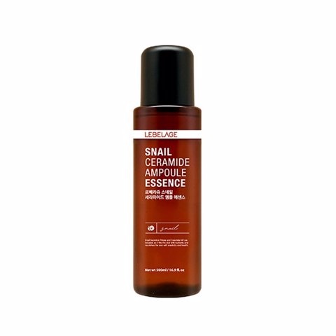 Эссенция для лица с керамидами и экстрактом муцина улитки, SNAIL CERAMIDE AMPOULE ESSENCE, LEBELAGE, 500 мл