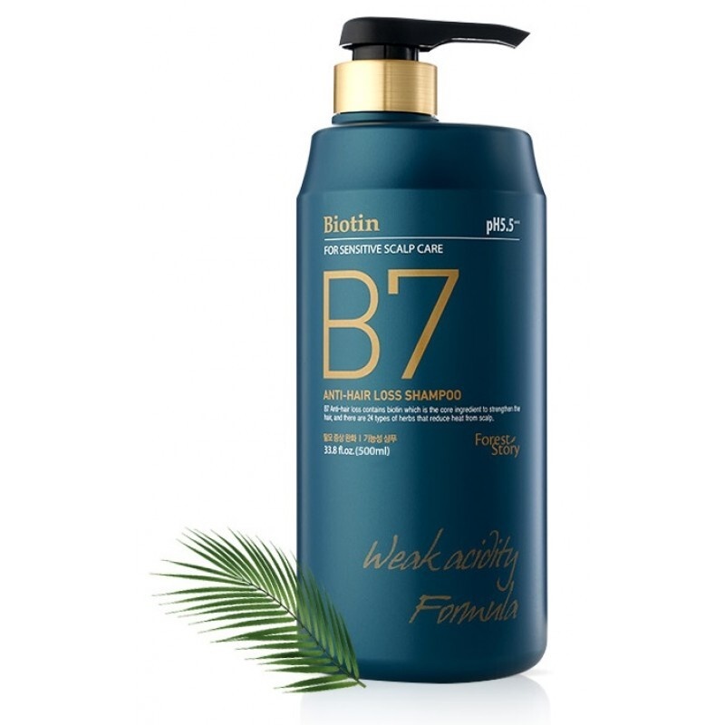 Шампунь для волос против выпадения с биотином Forest Story B7 Anti Hair Loss Shampoo, WELCOS, 500 мл