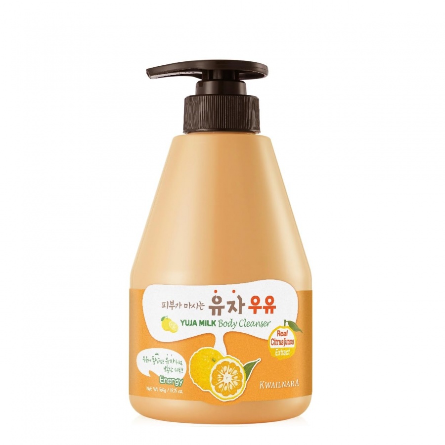 Гель для душа с экстрактом юдзу Kwailnara Yuja Mik Body Cleanser, Welcos, 560 г