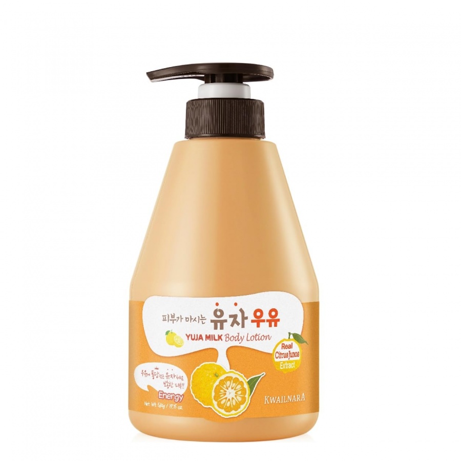 Лосьон для тела с экстрактом юдзу Kwailnara Yuja Mik Body Lotion, Welcos, 560 г