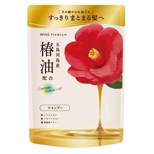 Восстанавливающий шампунь с маслом Камелии Wins Premium Tsubaki Oil Shampoo, Nihon, 370 г (мягкая упаковка)