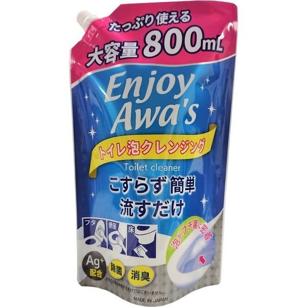 Пена чистящая  для туалета (с ионами серебра) Enjoy Awa s Toilet, Rocket Soap, 800 мл (сменная упаковка)