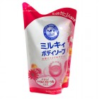 Молочное мыло с аминокислотами шелка Milky Body Soap, COW BRAND 430 мл (сменная упаковка) Молочное мыло с аминокислотами шелка Milky Body Soap, COW BRAND 430 мл (сменная упаковка)