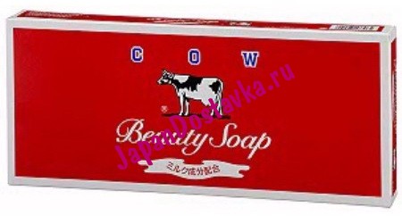 Молочное туалетное мыло Beauty Soap, COW BRAND 6 шт. по 100 г