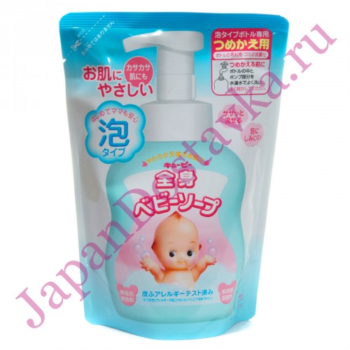 Детское пенящееся мыло для тела Kewpie, COW BRAND 350 мл (сменная упаковка)