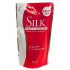 Увлажняющий шампунь для волос с шелком и природным коллагеном Silk, KRACIE 350 мл (сменная упаковка) Увлажняющий шампунь для волос с шелком и природным коллагеном Silk, KRACIE 350 мл (сменная упаковка)