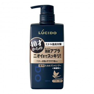 Мужской шампунь Lucido Deodorant Shampoo для глубокой очистки кожи головы и удаления неприятного запаха с антибактериальным эффектом и флавоноидами (40+), MANDOM 450 мл