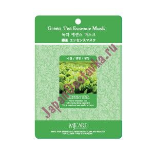 Маска тканевая с экстрактом зеленого чая Green Tea Essence Mask, MIJIN Южная   23 мл