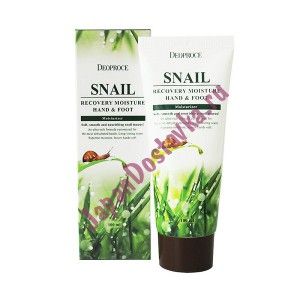 Крем для ног и рук с муцином улитки МOISTURE HAND & FOOT SNAIL RECOVERY, DEOPROCE   100 мл