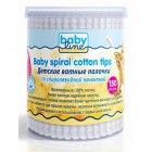 Ватные палочки со спиралевидной намоткой в пластиковом боксе, BABYLINE 150 шт. Ватные палочки со спиралевидной намоткой в пластиковом боксе, BABYLINE 150 шт.