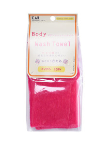Японская мочалка для тела жесткая (ярко-розовая) Body Wash Towel, KAI 30 х 100 см