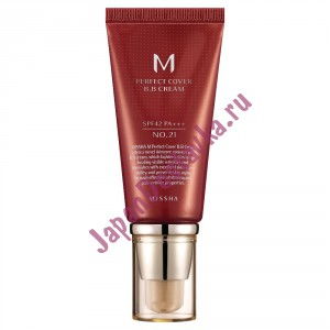 ББ крем для лица Perfect Cover BB Cream SPF42/PA+++ (No. 21/Light Beige), MISSHA 50 мл ББ крем для лица Perfect Cover BB Cream SPF42/PA+++ (No. 21/Light Beige), MISSHA 50 мл
