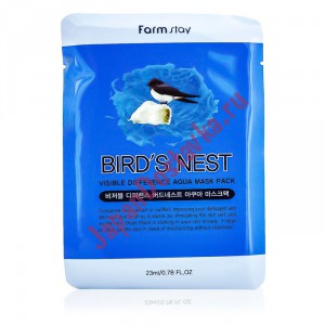 Тканевая маска с экстрактом секреции ласточки Visible Difference Birds Nest Aqua Mask Pack, FARMSTAY   23 мл