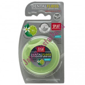 Зубная нить объемная Бергамот и Лайм Professional Dental Riser Floss, SPLAT  30 м