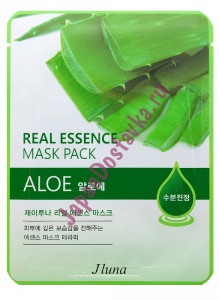 Тканевая маска с экстрактом алоэ Real Essence Mask Pack Aloe, JUNO   25 мл