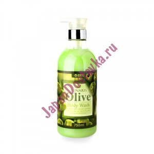 Гель для душа с оливковым маслом Body Wash Olive, LUNARIS   750 мл