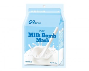Тканевая маска для лица с молочной эссенцией G9 Skin Milk Bomb Mask Pure, BERRISOM   21 мл