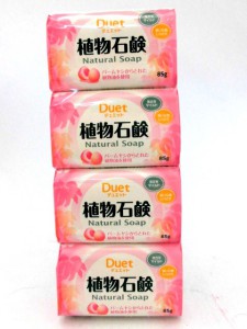 Натуральное туалетное мыло на растительных компонентах с ароматом персика Natural Soap, DAIICHI  4 шт. по 75 г