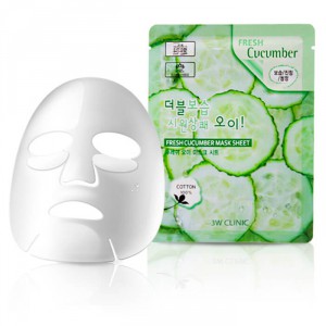 Тканевая маска для лица с экстрактом огурца Fresh Cucumber Mask Sheet, 3W CLINIC   23 мл