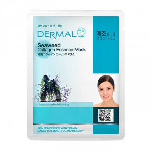 Коллагеновая тканевая маска для лица с экстрактом морских водорослей Seaweed Collagen Essence Mask, DERMAL   23 г