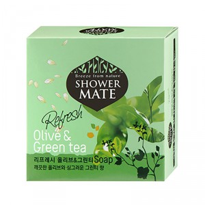 Мыло косметическое Shower Mate Refresh Olive & Green Tea Soap, KERASYS   100 г