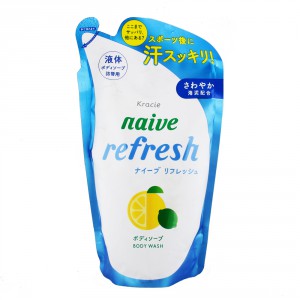 Мыло жидкое для тела с ароматом цитрусовых Naive, KRACIE  (сменная упаковка) 380 мл