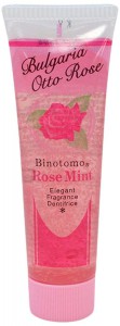 Освежающая зубная паста против неприятного запаха изо рта, с ментолом и маслом болгарской розы Binotomo, Fudo Kagaku 60 г