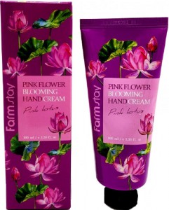 Крем для рук с экстрактом розового лотоса Pink Flower Blooming Hand Cream Pink Lotus, FARMSTAY   100 мл
