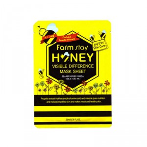 Тканевая маска с медом и прополисом Visible Difference Mask Sheet Honey, FARMSTAY   23 мл