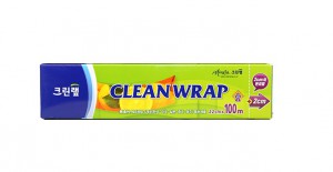 Плотная пищевая пленка (с отрывным краем-зубцами), CLEAN WRAP   1 шт (22 см х 100 м)