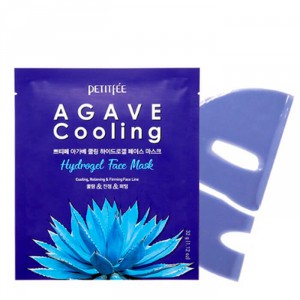 Охлаждающая гидрогелевая маска с экстрактом агавы Agave Cooling Hydrogel Face Mask, PETITFEE   32 мл