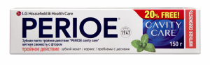 Паста зубная тройное действие мятная свежесть со фтором Cavity Care, PERIOE Корея 150 г Паста зубная тройное действие мятная свежесть со фтором Cavity Care, PERIOE Корея 150 г