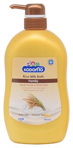 Крем-гель для душа Рисовое Молочко Kodomo Rice Milk Bath Family, LION  750 мл