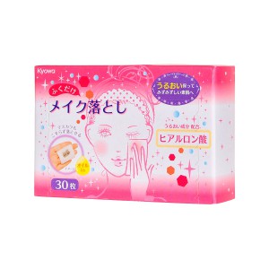 Влажные салфетки с гиалуроновой кислотой для снятия макияжа, KYOWA SHIKO  30 шт.