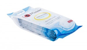 Салфетки влажные очищающие с антибактериальным эффектом, в индивидуальной упаковке, серия Kaiteki, MANEKI  15 шт