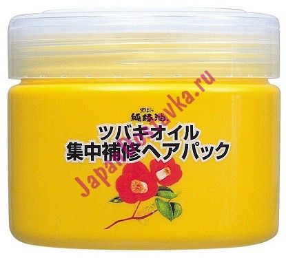 Интенсивно восстанавливающая маска для поврежденных волос Camellia Oil Concentrated Hair Pack, KUROBARA 300 г