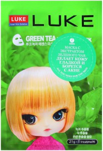 Тканевая маска для лица с экстрактом зеленого чая Luke Green Tea Essence Mask, HANWOONG   21 г