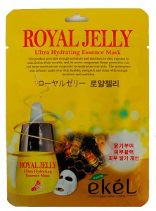 Омолаживающая тканевая маска для лица с маточным молочком Royal Jelly Ultra Hydrating Essence Mask, EKEL   25 г