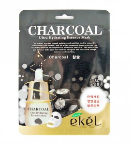 Тканевая маска для проблемной кожи с экстрактом угля Charcoal Ultra Hydrating Essence Mask, EKEL   25 г