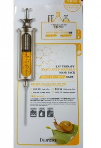 Маска-сыворотка для лица улиточная антивозрастная Lap Therapy Ampoule Mask Pack Snail Anti-Wrinkle, DEOPROCE   25 мл