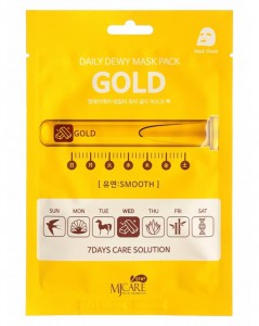 Маска тканевая c золотом MJ Care Daily Dewy Mask Pack Gold, MIJIN   25 г
