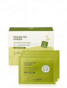 Влажные очищающие хлопковые диски Healing Tea Garden Cleansing Cotton Pads, THE SAEM   7 мл х 30